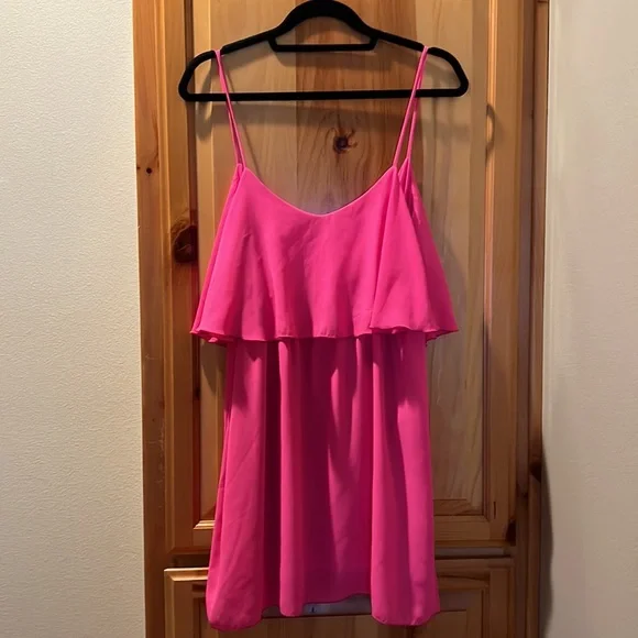 vestique | Dresses | Hot Neon Pink Sun Dress | Poshmark